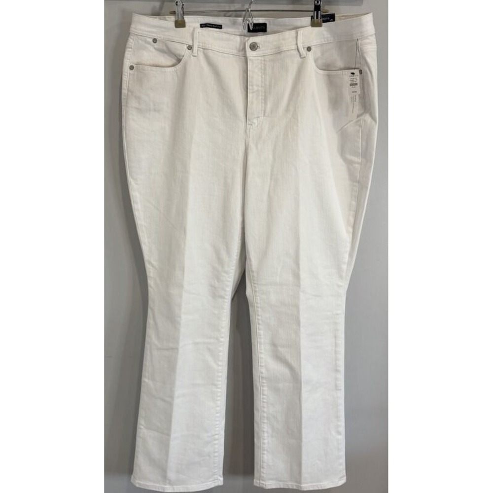 Talbots White Barely Boot Jeans Slimming Panel New SIze‎ 20W